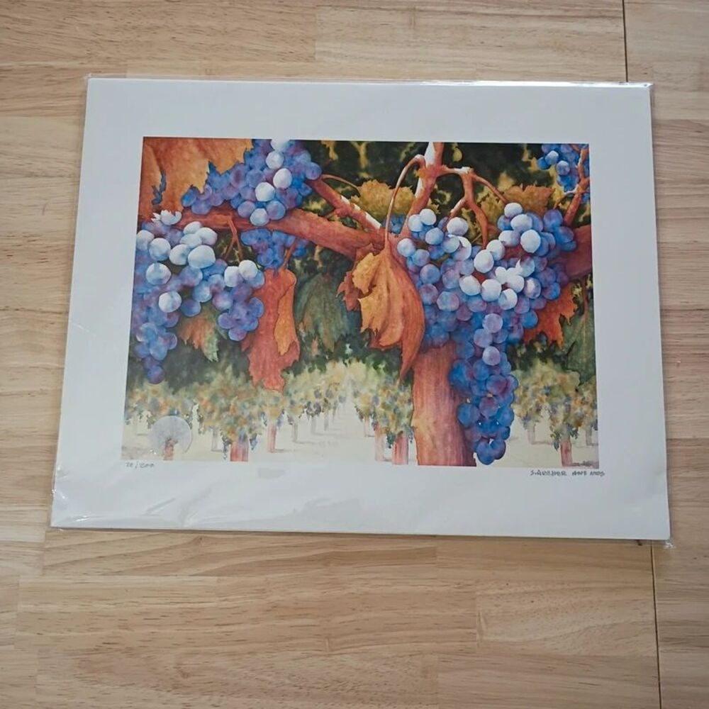 NEW Sue Archer Between Vine & Wine Fine Art Giclee Reproduction Watercolor Print - Picture 3 of 12